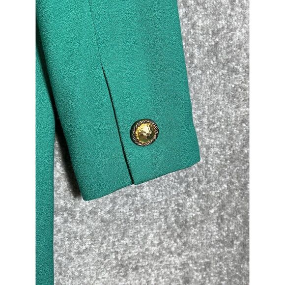 Vintage KASPER for ASL Wool Blazer Womens Size 8 Green One Button Lined - Picture 6 of 8